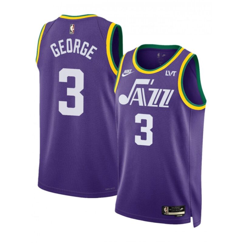 68643dedb07fd_1 Men's Utah Jazz #3 Keyonte George Purple 2023 Classic Edition Stitched Basketball Jersey