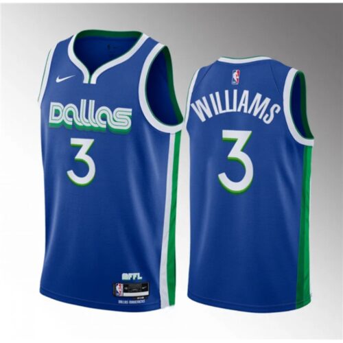 68643e0a98b4b_1 Men's Dallas Mavericks #3 Grant Williams Blue City Edition Stitched Basketball Jersey