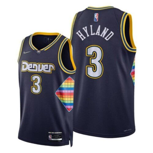 68643e18b07e8_1 Men's Denver Nuggets #3 Nah'Shon Hyland Navy 2021/22 City Edition 75th Anniversary Stitched Jersey