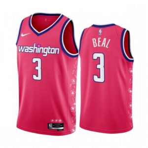 68643e2b523b7_1 Men's Washington Wizards #3 Bradley Beal 2022/23 Pink Cherry Blossom City Edition Limited Stitched Basketball Jersey