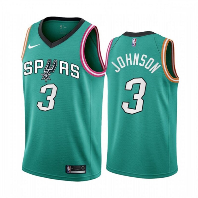 68643e51c6d1f_1 Men's San Antonio Spurs #3 Keldon Johnson 2022/23 Teal City Edition Stitched Jersey