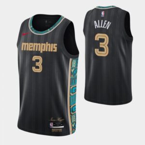 68643e6dbcb96_1 Men's Memphis Grizzlies #3 Grayson Allen 2020-21 Black City Edition Stitched NBA Jersey