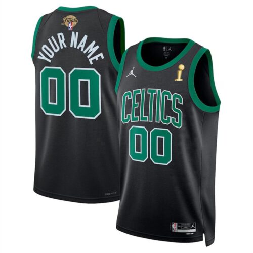 68643e7d42012_1 Men's Boston Celtics Active Player Custom Black 2024 Finals Champions Statement Edition Stitched Basketball Jersey