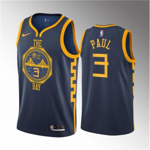 68643e87c4e79_1 Men's Golden State Warriors #3 Chris Paul Navy 2018/19 Swingman Stitched Basketball Jersey