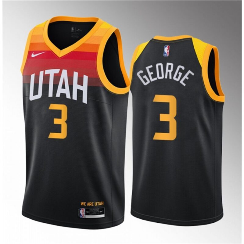 68643ee32ede9_1 Men's Utah Jazz #3 Keyonte George Black 2023 Draft City Edition Stitched Basketball Jersey