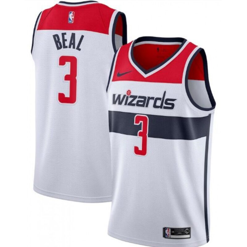 68643efc7797d_1 Men's Washington Wizards #3 Bradley Beal White Association Edition Stitched Jersey