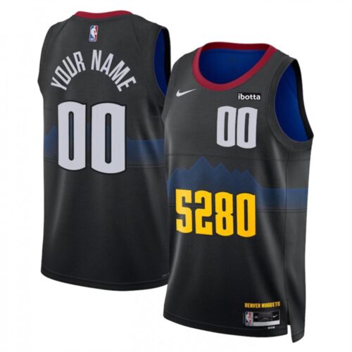 68643f1b768e7_1 Men's Denver Nuggets Active Player Custom Black 2023/24 Black City Edition Stitched Basketball Jersey