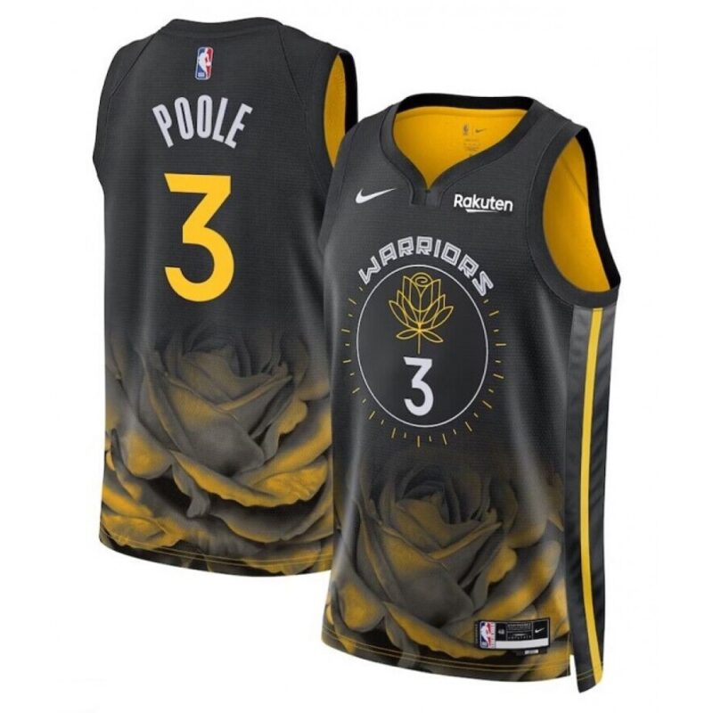 68643f22aab3f_1 Men's Golden State Warriors #3 Jordan Poole 2022/2023 Black City edition Stitched Basketball Jersey