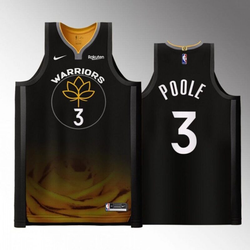 68643f2668073_1 Men's Golden State Warriors #3 Jordan Poole 2022/2023 Black City edition Stitched Basketball Jersey