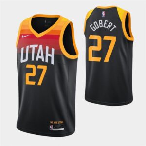68643f43c6968_1 Men's Utah Jazz #27 Rudy Gobert 2020-21 Black City Swingman Stitched NBA Jersey
