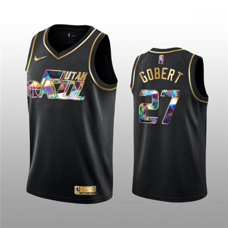 68643f4ebc5de_1 Men's Utah Jazz #27 Rudy Gobert 2021/22 Black Golden Edition 75th Anniversary Diamond Logo Stitched Basketball Jersey