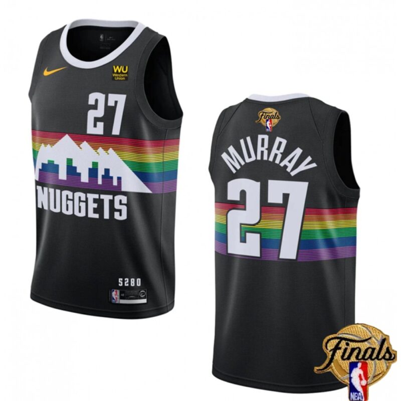 68643f5fe768d_1 Men's Denver Nuggets #27 Jamal Murray Black 2023 Finals City Edition Stitched Basketball Jersey