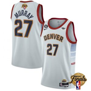 68643f7a78475_1 Men's Denver Nuggets #27 Jamal Murray Silver 2023 Finals Icon Edition With NO.6 Patch Stitched Basketball Jersey