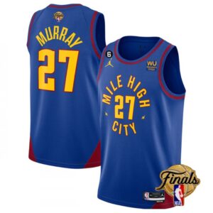 68643f7e340b0_1 Men's Denver Nuggets #27 Jamal Murray Blue 2023 Finals Statement Edition With NO.6 Patch Stitched Basketball Jersey