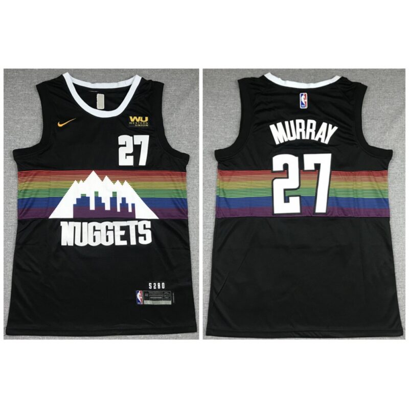 68643f895b676_1 Men's Denver Nuggets #27 Jamal Murray Black Stitched Jersey