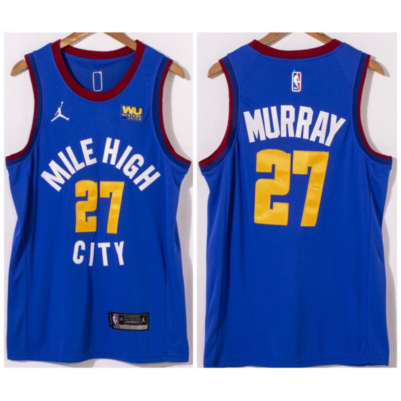 68643f9821e14_1 Men's Denver Nuggets #27 Jamal Murray Blue Stitched Jersey