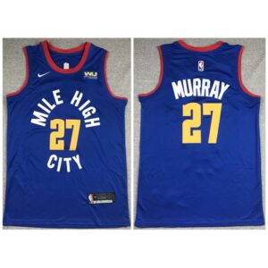 68643f9dde482_1 Men's Denver Nuggets #27 Jamal Murray Blue Stitched Jersey