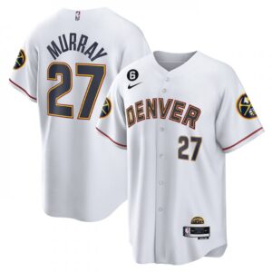 68643fb223e24_1 Men's Denver Nuggets #27 Jamal Murray White With No.6 Patch Cool Base Stitched Baseball Jersey