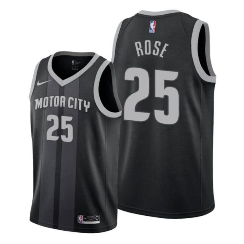 6864402677d67_1 Men's Detroit Pistons #25 Derrick Rose Black Stitched NBA Jersey
