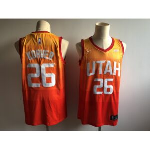 68644035c8011_1 Men's Utah Jazz #26 Kyle Korver Orange 2018/19 City Edition Swingman Stitched NBA Jersey