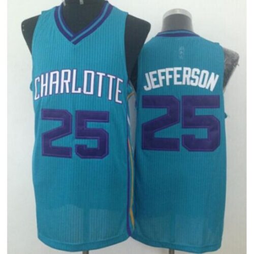 6864408c41653_1 Revolution 30 Hornets #25 Al Jefferson Light Blue Stitched NBA Jersey