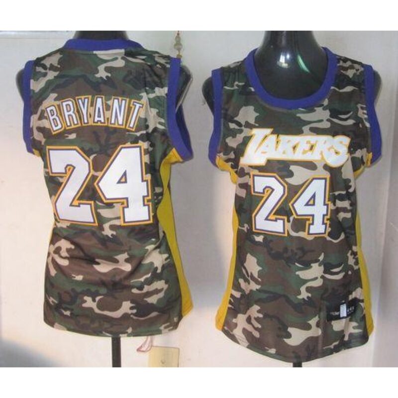 686440e921c19_1 Lakers #24 Kobe Bryant Camo Stealth Collection Women's Stitched NBA Jersey