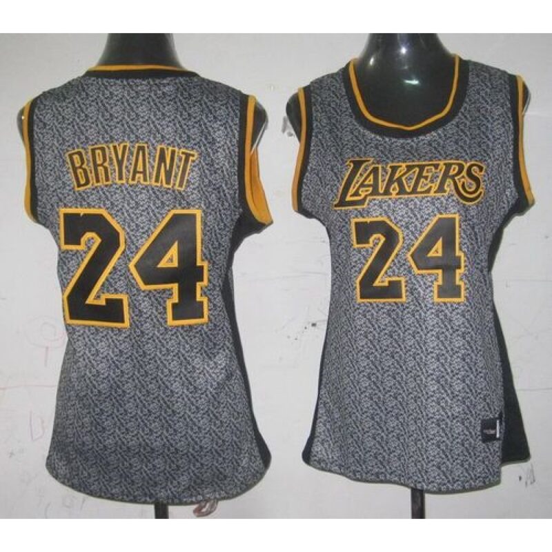 686440f41657b_1 Lakers #24 Kobe Bryant Grey Women's Static Fashion Stitched NBA Jersey