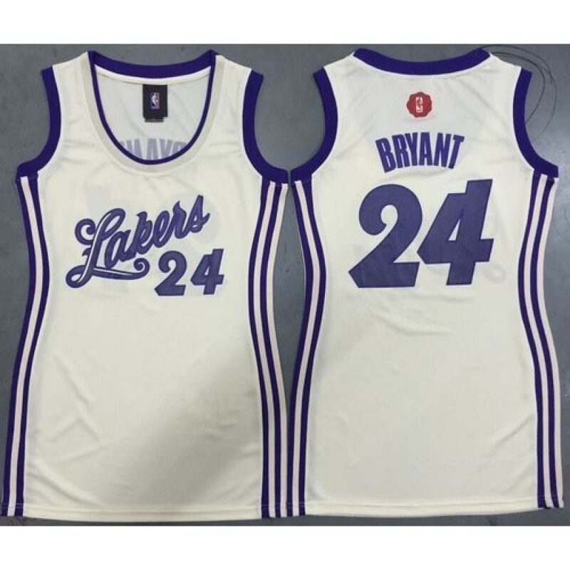 686440f9b22aa_1 Lakers #24 Kobe Bryant Cream 2015-2016 Christmas Day Women's Dress Stitched NBA Jersey