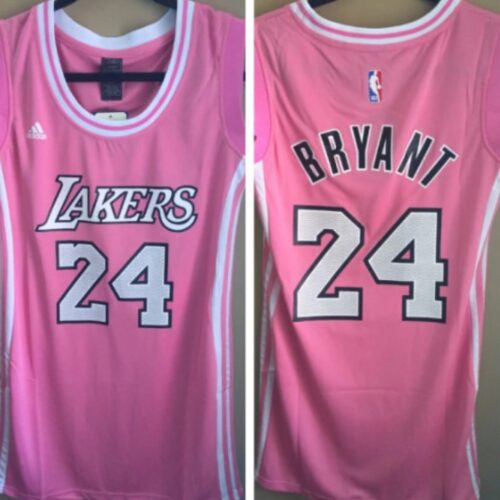 686441074a497_1 Toddlers Los Angeles Lakers #24 Kobe Bryant Pink Stitched Basketball Jersey