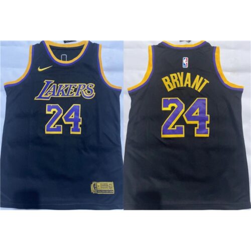 6864411bb5ad1_1 Youth Los Angeles Lakers #24 Kobe Bryant Black Stitched Basketball Jersey