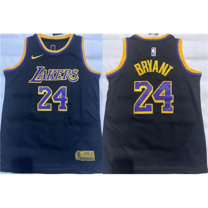 6864411bb5ad1_1 Youth Los Angeles Lakers #24 Kobe Bryant Black Stitched Basketball Jersey