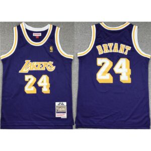 6864411e7212b_1 Youth Los Angeles Lakers #24 Kobe Bryant Purple 07-08 Stitched Basketball Jersey