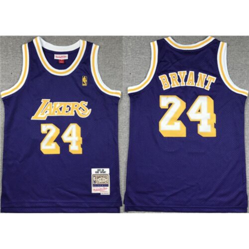 6864411e7212b_1 Youth Los Angeles Lakers #24 Kobe Bryant Purple 07-08 Stitched Basketball Jersey