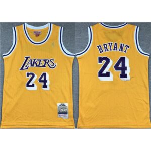 686441256eee6_1 Youth Los Angeles Lakers #24 Kobe Bryant Yellow Stitched Basketball Jersey