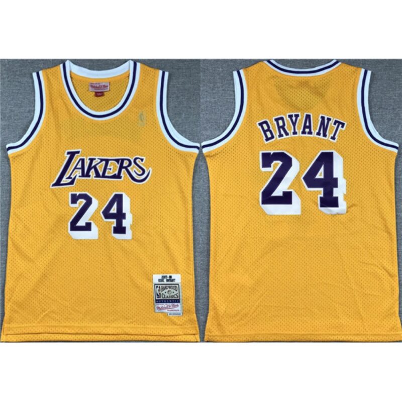 686441256eee6_1 Youth Los Angeles Lakers #24 Kobe Bryant Yellow Stitched Basketball Jersey