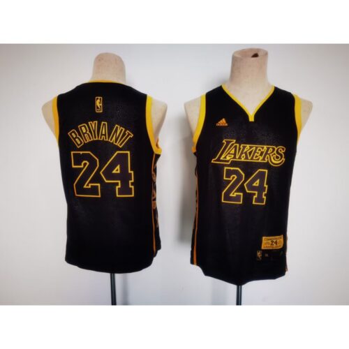 6864412c01740_1 Youth Los Angeles Lakers #24 Kobe Bryant Black Stitched Basketball Jersey