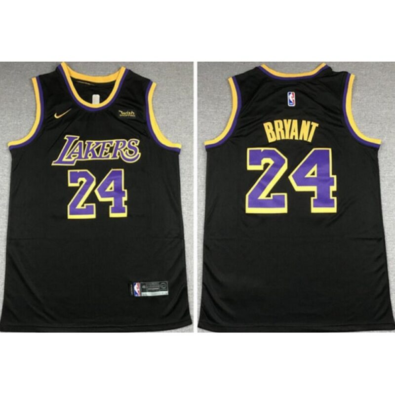 686441318da8b_1 Youth Los Angeles Lakers #24 Kobe Bryant Black Stitched Basketball Jersey