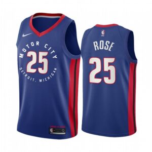686441546d4bc_1 Men's Detroit Pistons #25 Derrick Rose 2020 Blue City Edition Stitched Jersey