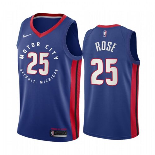 686441546d4bc_1 Men's Detroit Pistons #25 Derrick Rose 2020 Blue City Edition Stitched Jersey
