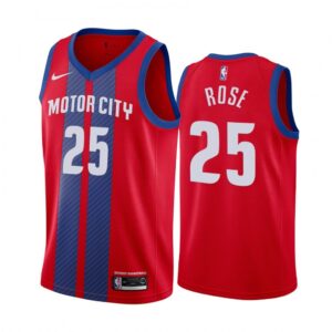 68644158c2de4_1 Men's Detroit Pistons #25 Derrick Rose Red 2019 City Edition Stitched NBA Jersey