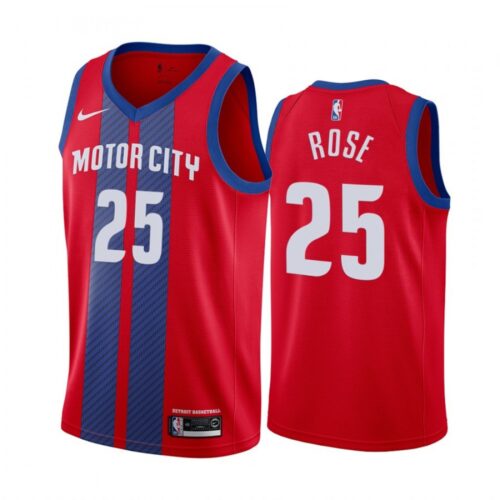 68644158c2de4_1 Men's Detroit Pistons #25 Derrick Rose Red 2019 City Edition Stitched NBA Jersey