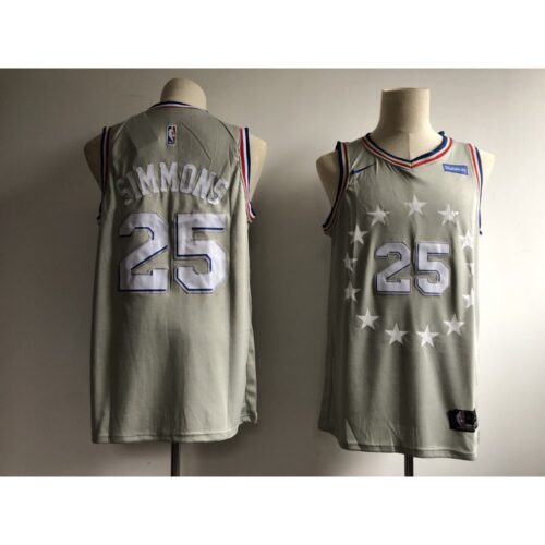 6864416a3f1d6_1 Men's Philadelphia 76ers #25 Ben Simmons Gray 2018/19 City Edition Swingman Stitched NBA Jersey