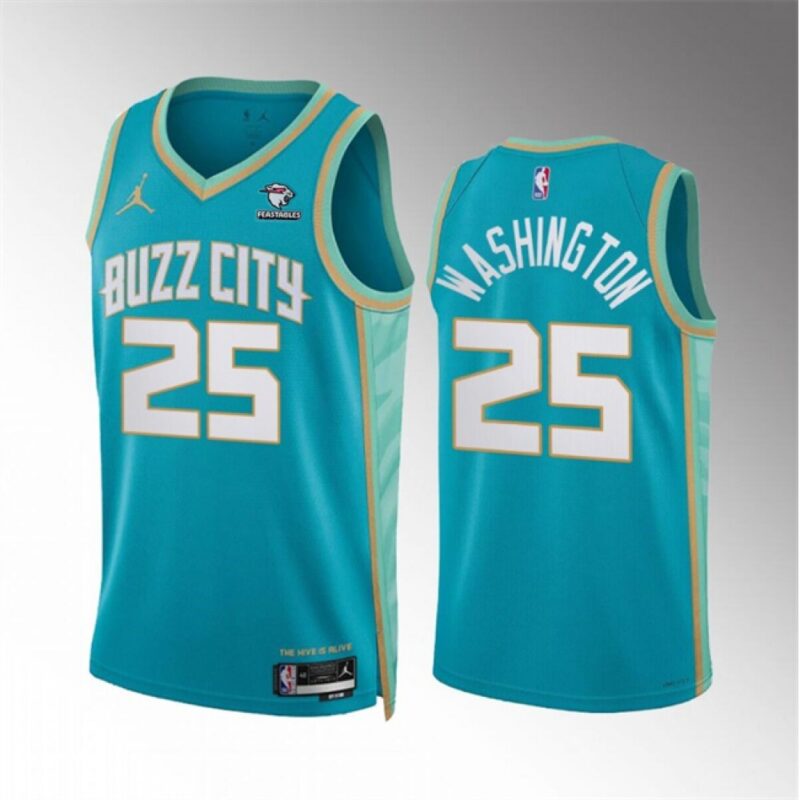 686441888d552_1 Men's Charlotte Hornets #25 P.J. Washington Teal 2023/24 City Edition Stitched Basketball Jersey