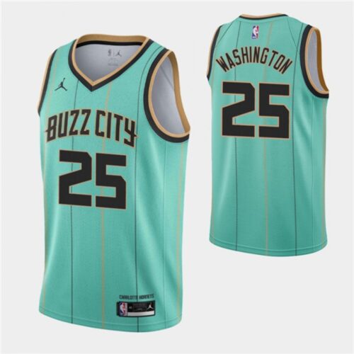 6864418c3c390_1 Men's Charlotte Hornets #25 P.J. Washington 2020-21 Teal City Edition Swingman Stitched Jersey