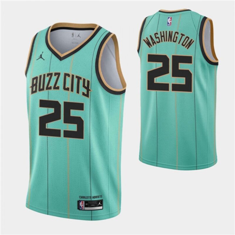 6864418c3c390_1 Men's Charlotte Hornets #25 P.J. Washington 2020-21 Teal City Edition Swingman Stitched Jersey