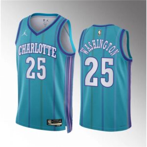 686441900342c_1 Men's Charlotte Hornets #25 P.J. Washington Teal 2023/24 Classic Edition Stitched Basketball Jersey