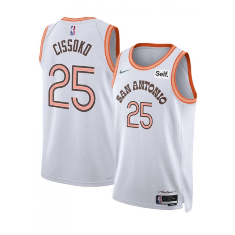 686441ae75144_1 Men's San Antonio Spurs #25 Sidy Cissoko White 2023/24 City Edition Stitched Basketball Jersey