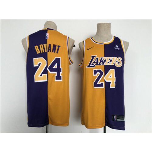 686441cb9d8b7_1 Men's Los Angeles Lakers #24 Kobe Bryant Purple/Gold Split Stitched Basketball Jersey