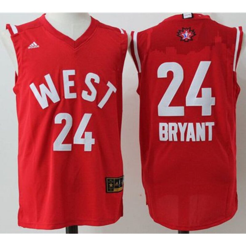 686441f559771_1 Lakers #24 Kobe Bryant Red 2016 All Star Stitched NBA Jersey