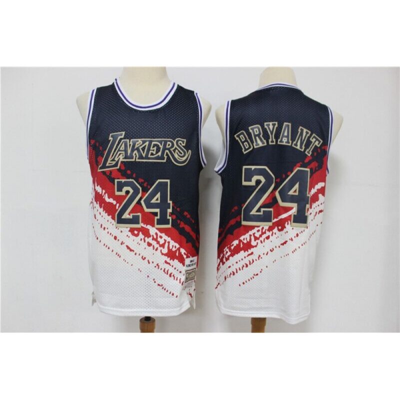 686441f97028a_1 Men's Los Angeles Lakers #24 Kobe Bryant White and Navy Stitched NBA Jersey